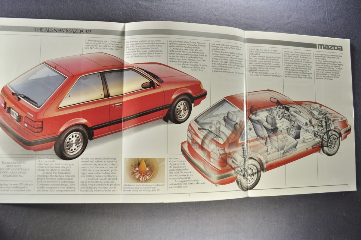 1986 Mazda 323 Catalog Brochure Luxury Sedan Hatchback Excellent