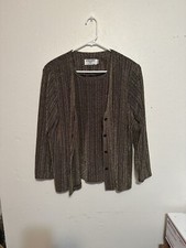 EUC 2PC ALFRED DUNNER SHIRT  JACKET SET Brown