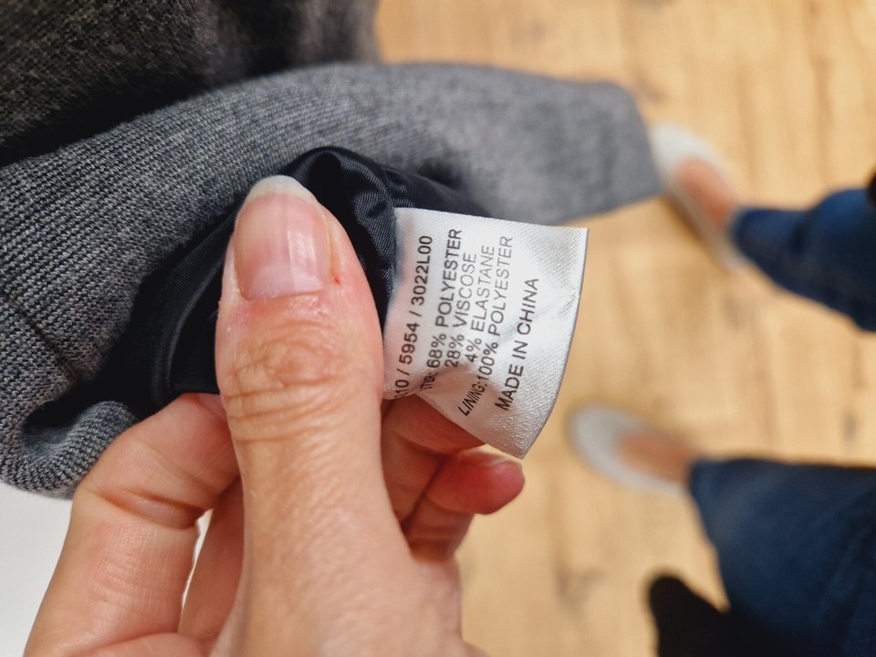 Hobbs Grey Beaded Dress Size 12 Sheath Work Office Stretch Ribbed