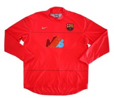 BARCELONA FC 2009 GAMPER Nike Training Football Shirt XL Vintage Soccer Jersey 