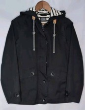 JOULES Ladies Black Hooded Waterproof  Breathable Jacket UK Size 6/ US Size 2
