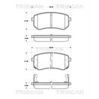 Triscan BremsbeläGe Bremsbelegsatz Hinten FüR Hyundai I10 KIA Picanto