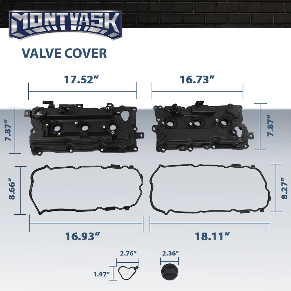 Cubierta de válvula de 3,5 L apta para Nissan Murano 2009-2014 Quest 2011-2014 con junta Foto 3 de 4