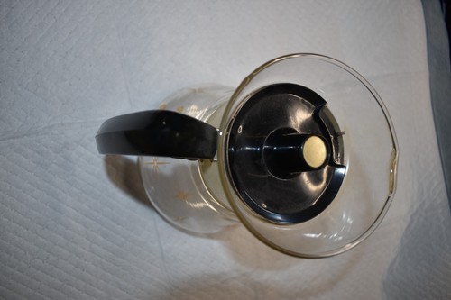 MCM Corning Heat Proof Glass Atomic Starburst Coffee Carafe With Lid - Picture 5 of 9