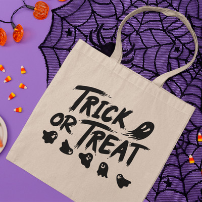 Tragetasche Halloween Ghosts wiederverwendbarer Shopper Trick or Leckerbissen Einkaufen Süßigkeiten Geschenk