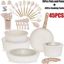45 Piece Cookware Set Nonstick Pots and Pans Home Kitchen Cooking Non Stick NEW