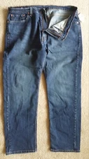 LEVI'S 505 MEN BLUE JEANS RELAXED BOOT CUT LEGS SIZE 38X30 $79