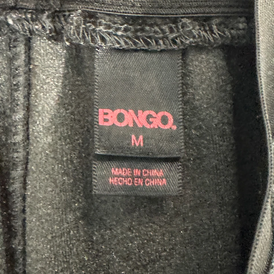 Leggings informales Bongo para mujer talla mediana negros de terciopelo aplastado elásticos Foto 3 de 4