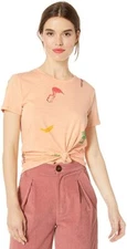 Lucky Brand Women's XL Peach Tropical Tee Shirt Top NWT