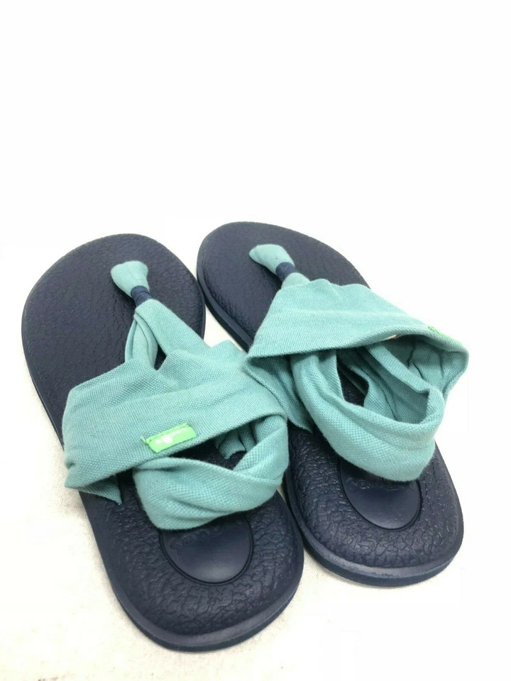 Sanuk Women's Yoga Sling 2 Blocked Sandals Mineral Blue Flip Flops 1095071 - Image 4 of 4
