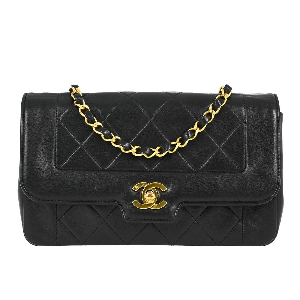 Chanel Black Lambskin Classic Single Flap Shoulder Bag XX00226