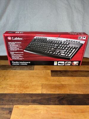 Labtec media keyboard for Windows PC -  PS/2 interface Black/Gray