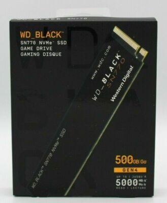 New WD Black SN770 500GB Internal PCIe Gen 4 x4 Solid State Drive - Brand New