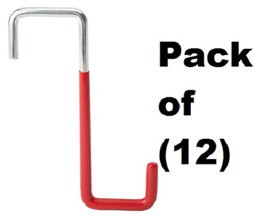 (12) ea National Mfg N271-009 2219BC 6" Red Vinyl Coated Metal Rafter Hooks - Picture 1 of 6