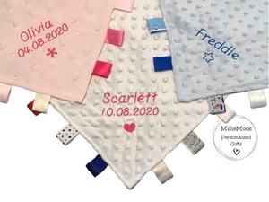 personalised taggy comforter