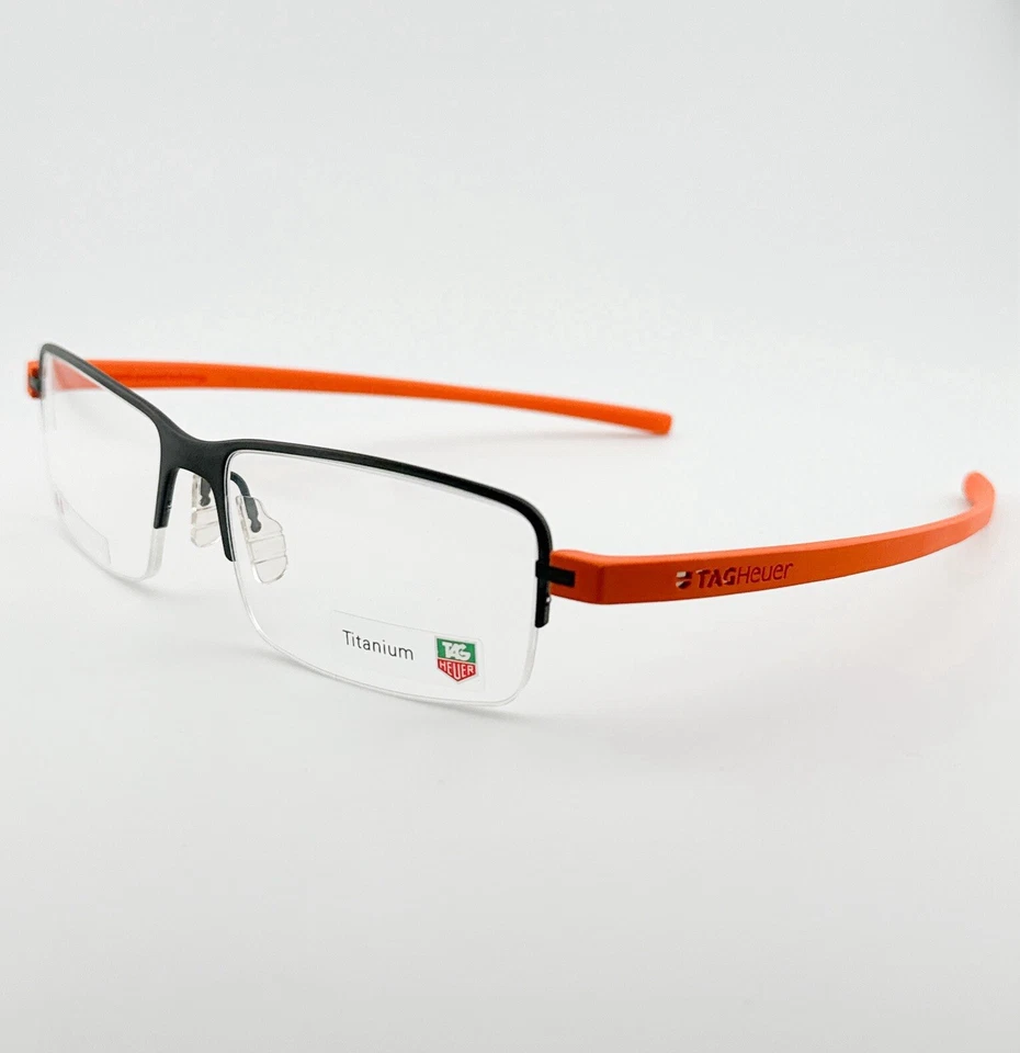 Auténticas gafas Tag Heuer Half-Rim TH 3922 Reflex marco negro/naranja Francia Foto 3 de 4