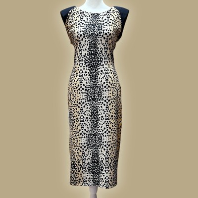 Buffalo David Bitton CheetyGirl Bodycon Women s Dress Size Medium Midi TRAVELERS