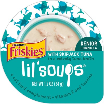 Lickable grain free cat treats 1.2 Ounce (Pack of 8), Skipjack Tuna in Broth 