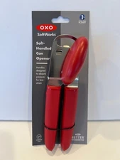 OXO SoftWorks Soft-Handled Can Opener Stainless Steel Red Plus Bottle Opener