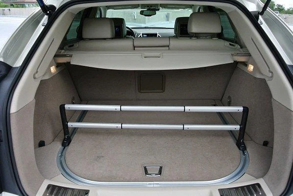 Cubierta de alfombrilla de carga para maletero trasero con rieles de carga gris para Cadillac SRX 2010-2016 Foto 2 de 4