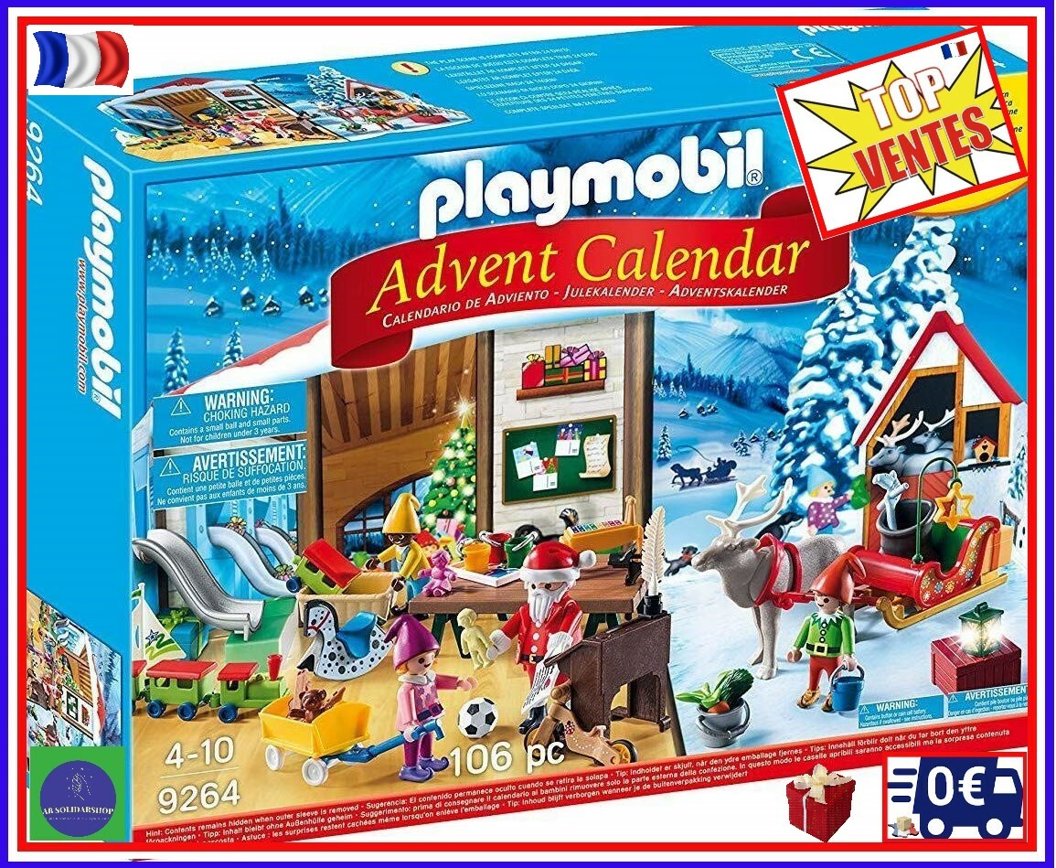 Calendrier Avent Playmobil Père Noël - Jouet Construction Enfants 4 Ans