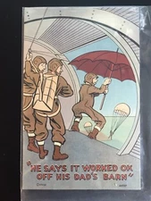 MILITARY COMIC LINEN POSTCARD /Unused/Preowned