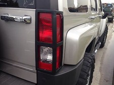 Hummer H3 Deluxe Black Powder Tail Light Guard Hummer H3 Deluxe Black Powder Tail Light Guard