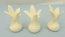 DEPARTMENT 56 VASES, LOT OF 3, WHITE, 3-3/4" TALL