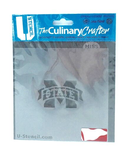 MISSISSIPPI STATE BULLDOGS STENCIL CULINARY CRAFTING DECORATING COOKIES CAKE - Picture 1 of 4