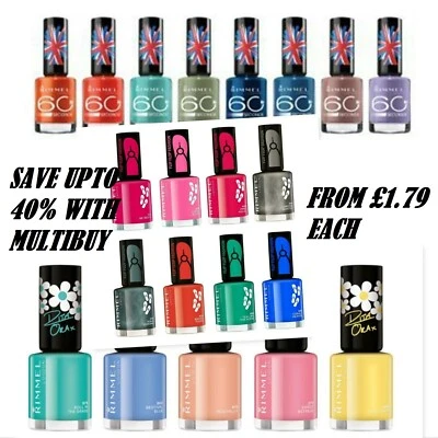 RIMMEL 60 Seconds, Kind&Free, Flip Flop Nail Polish 8ml NEW *Multibuy SAVINGS*