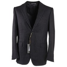 NWT 2195 CANALI Classic Fit Gray-Purple Striped Flannel Wool 38 R fits 40 