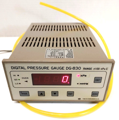 Tokyo Kokukeiki Digital Pressure Gauge DG831-C Range +/-100 kPa Works Great!!!