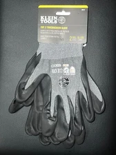 Klein Tools 60192 Knit Dipped Gloves Cut Level A2 Touchscreen X-Large 2 pair