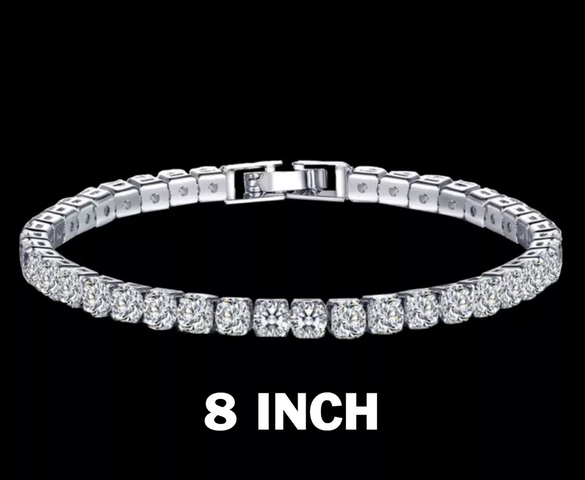 8 inch diamond sale tennis bracelet white