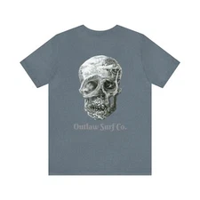Outlaw Surf Gray Skull Logo T-Shirt