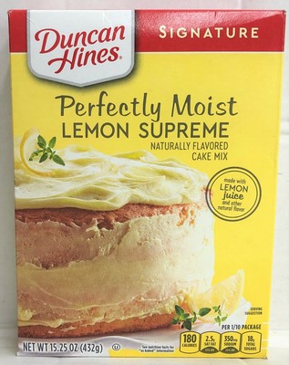 Duncan Hines Signature Perfectly Moist Lemon Supreme Cake Mix 15.25 oz 644209411009 | eBay