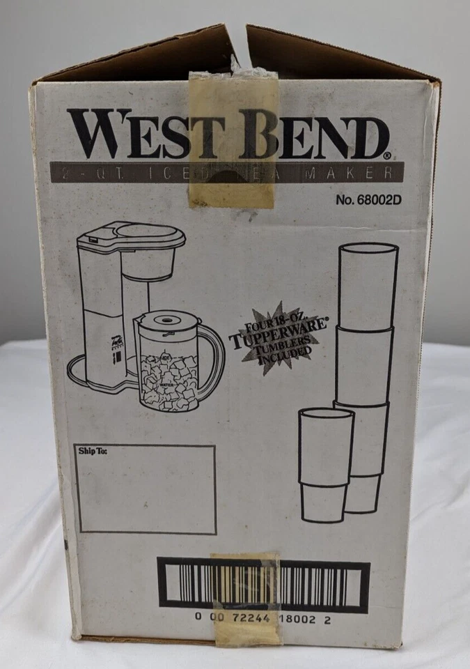 Juego de 6 tazas para tetera helada West Bend de colección 3 qt #68003 EE. UU. - Nueva caja abierta sellada Foto 3 de 4