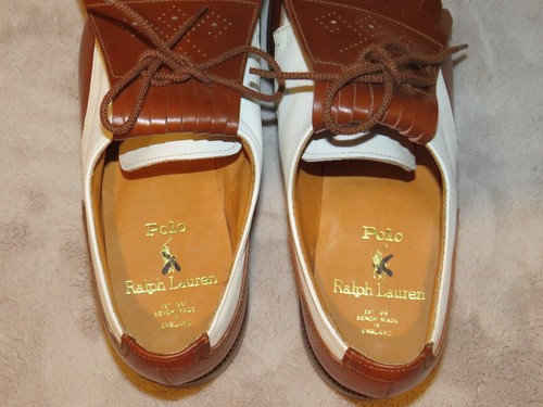 Polo Ralph Lauren x Crockett & Jones Bench Made Spectator Golf Shoes 7.5D NWOB - Picture 13 of 13