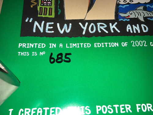 James Rizzi "New York and Hamburg" 2002, handsigniert, limitiert, Zustand: 1+ - Bild 3 von 3