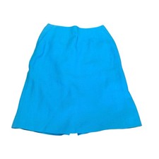 Vintage Talbots Womens Irish Linen Baby Blue Pencil Skirt 6 Easter Church Preppy