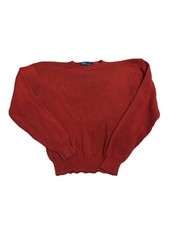Ralph Lauren Sweater Mens L Large Polo Vintage Red 90s Knit Chunky Stained