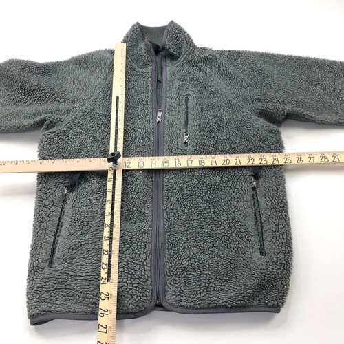 Patagonia Deep Pile Retro Medium Gray Mens Full Zip Mock Neck Jacket PLS READ - Picture 2 of 11