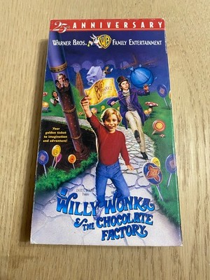 Willy Wonka and the Chocolate Factory 25th Anniversary VHS 1996 Slipcase Family
