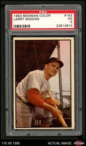 1953 Bowman #142 Larry Miggins Cardinals PSA 5 - EX