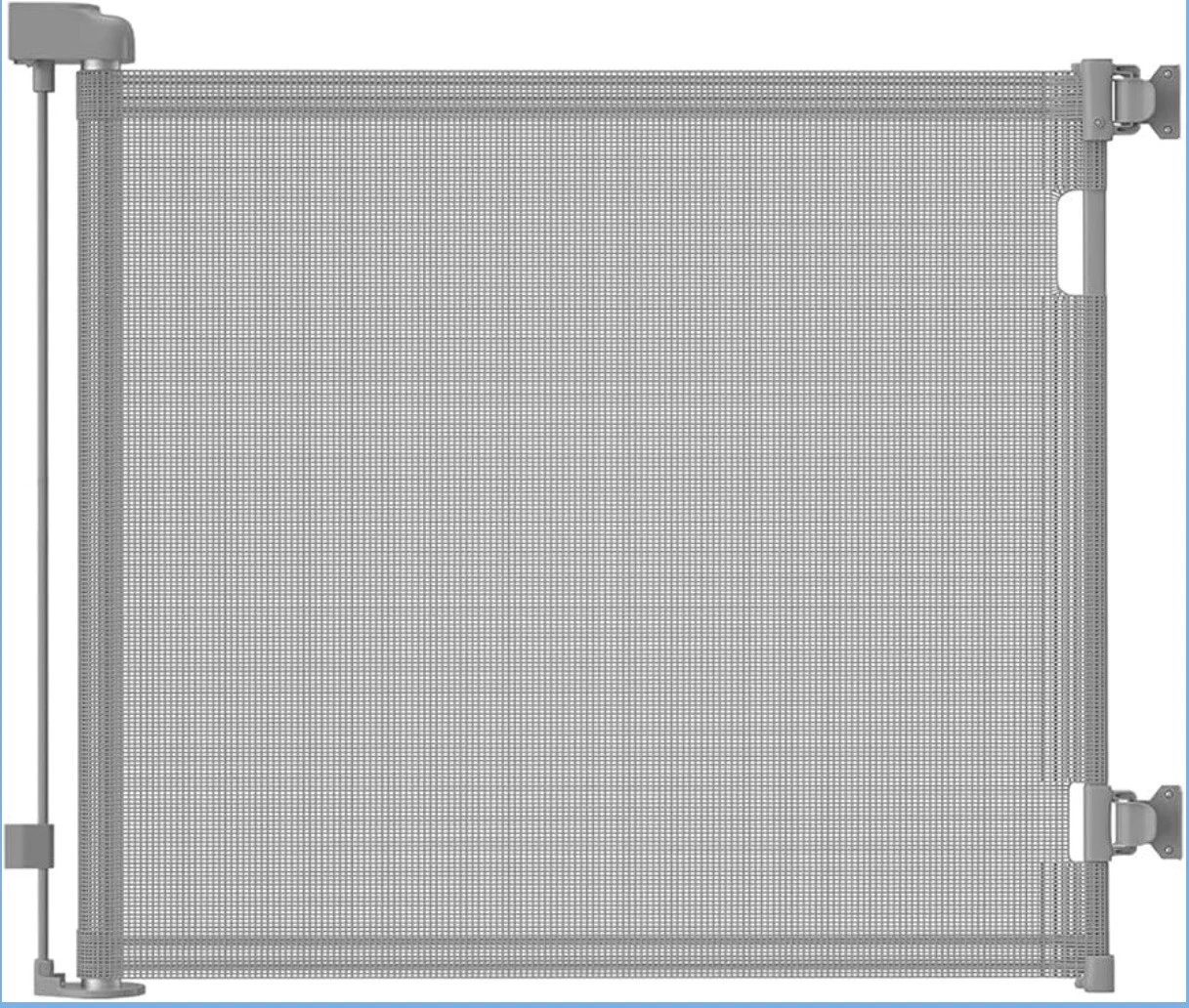33”x55” Retractable Baby/Pet Mesh Gate For Doorways/Stairs Easy 1-Hand Operation