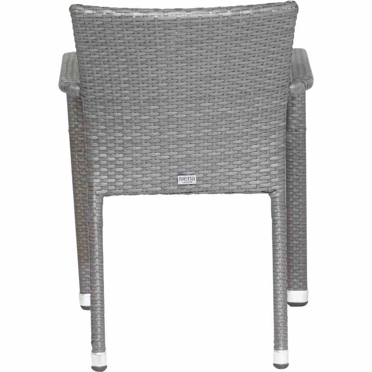 Minas Silla Apilable Marco Aluminio Negro, Superficie Acero Cubiertas Titan Neu