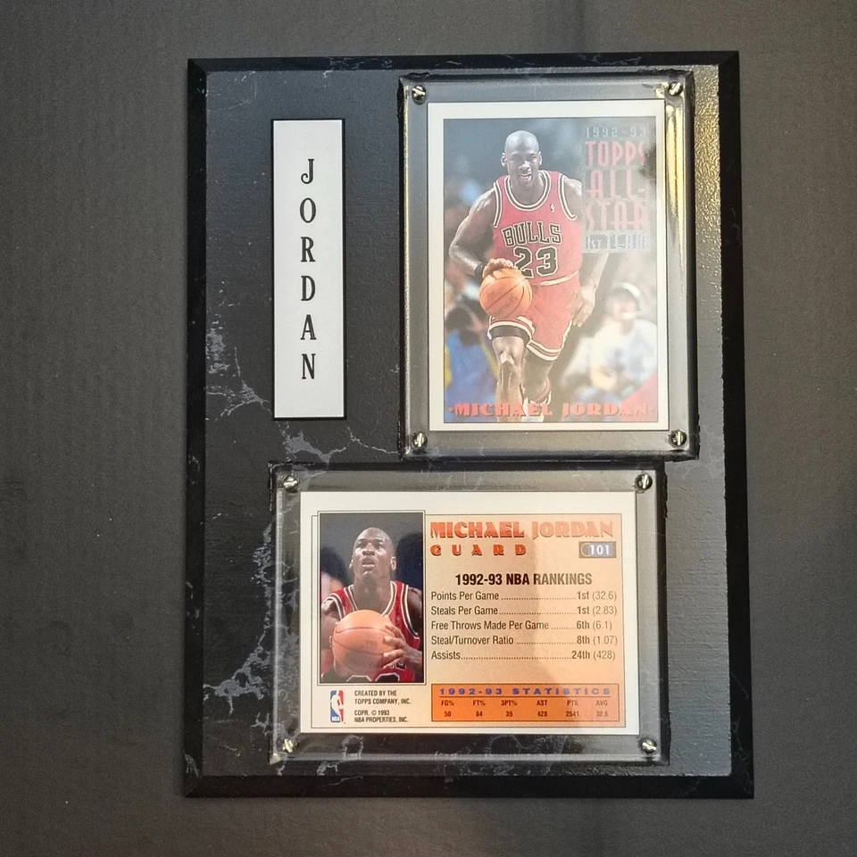 Placa Michael Jordan Topps 6x8 Vintage Deportes Coleccionables Edición Limitada Foto 2 de 4