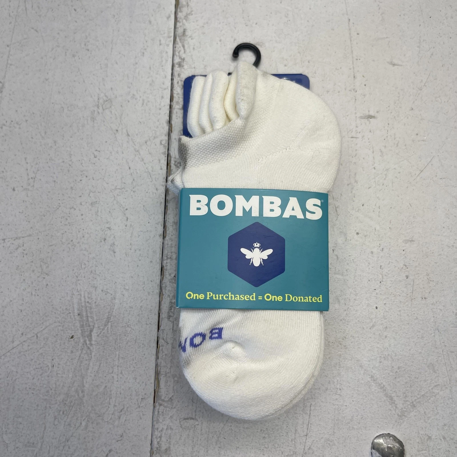 Bombas Ankle Socks Womens S White Tropical Beach Low Cut Arch Support 3 Pairs