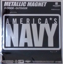 U.S. Navy 6 Inch Magnet, Metallic Chrome Shimmer Design, Auto Home, United...