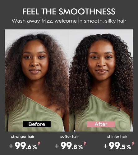 Juego de champú y acondicionador de biotina para el crecimiento del cabello con infusión de tripéptidos, anti cebolla... - Imagen 4 de 6